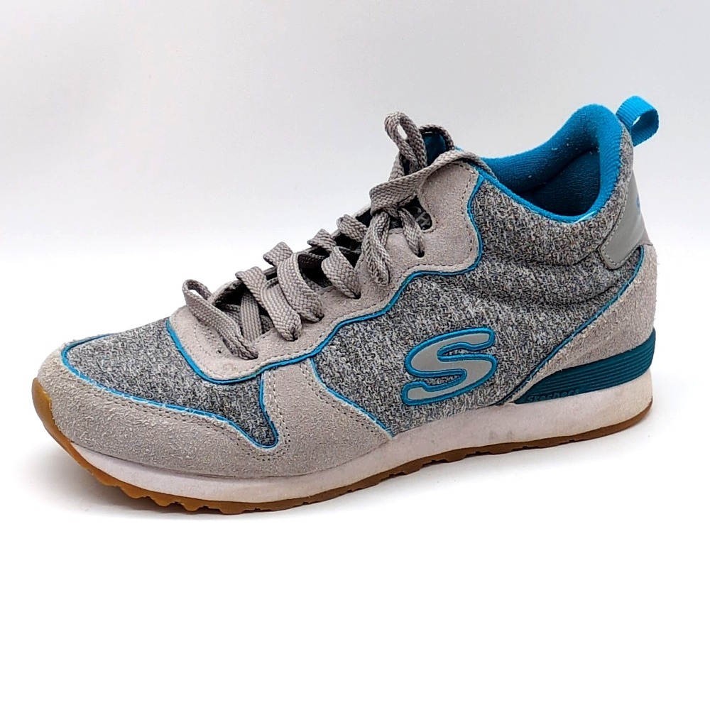 Skechers Sneakers Womens Gray 9.5 Running Shoes Mid Top Memory Foam Air‎ Cooled